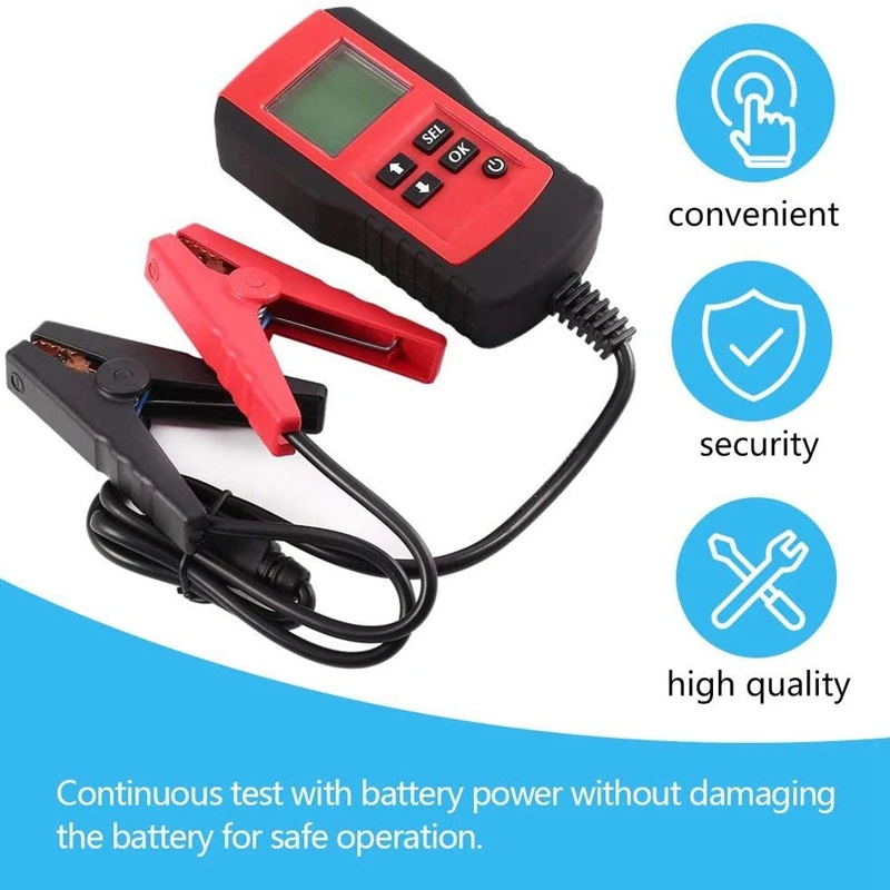 

AE300 12V LCD Digital Car Battery Digital Tester System Analyzer Vehicle Battery Voltage Ohm Tester Diagnostic Tool