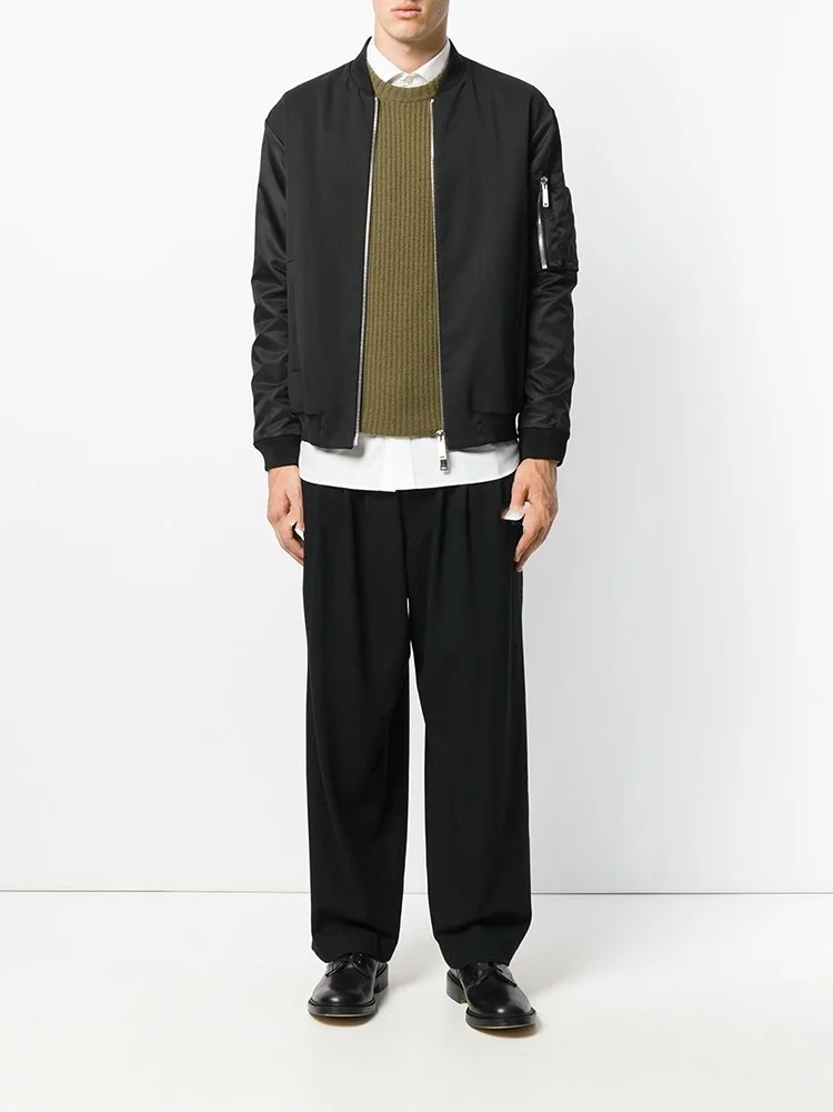 

casual Men's pants mop floor loose straight tube youth fashion urban fashion black department