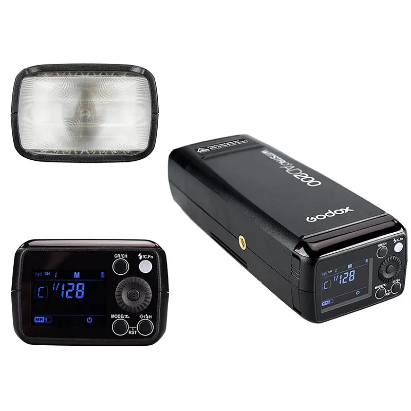 Godox AD200 200Ws 2 4 г ttl Карманный стробоскоп 1/8000 HSS беспроводной монолайт с батареей