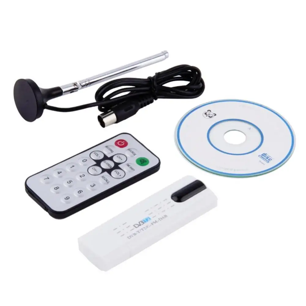 USB тюнер для телевизора DVB T2 Pad T приемник HD цифровое телевидение часы ТВ флешка