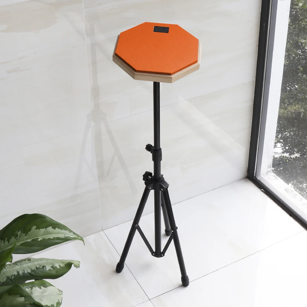 8 inch rubber wooden dumb drum beginner practice training drum pad with stand stick optional for percussion instruments parts free global shipping