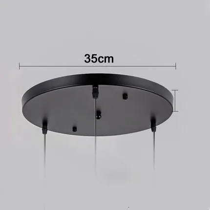 circle 350mm black B Подвесной светильник потолочный базовый круг и прямоугольный 3/4/5/6 отверстий на потолке основание для светильника для люстры - Цвет: circle 350mm black B
