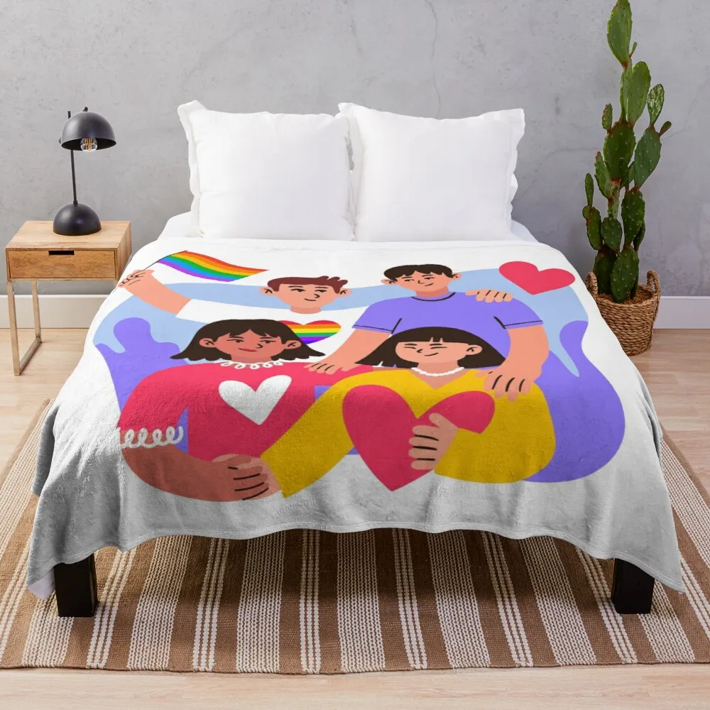 

ЛГБТ-сообщество ультра мягкое уютное легкое Фланелевое флисовое покрывало из микрофибры всесезонное теплое одеяло для гостиной/спальни
