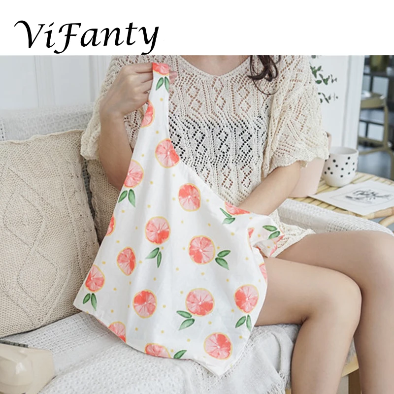 Многоразовая женская сумка для покупок многоразовая через плечо с цветочным