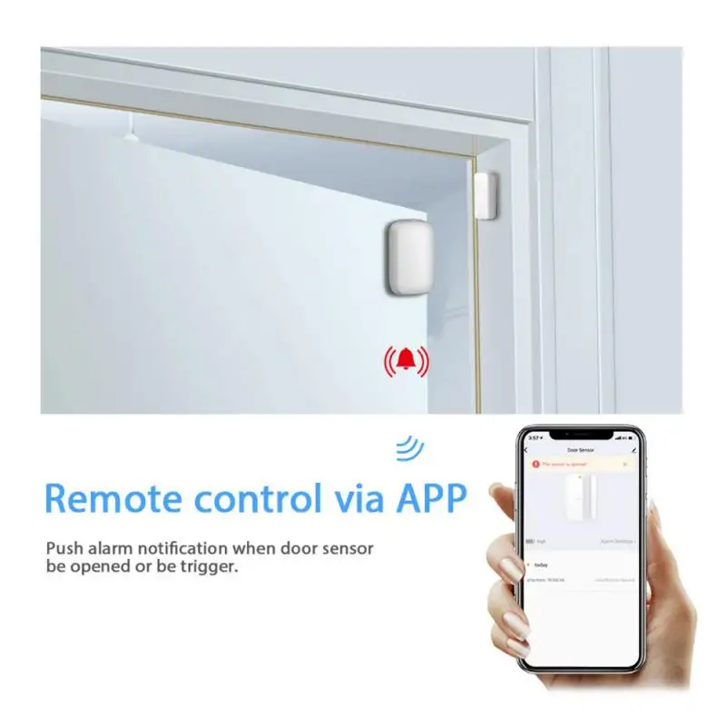 

Tuya ZigBee Door Window Contact Sensor Door Open / Closed Detectors Monitoring Smart APP Remote Control Home Security Alarm