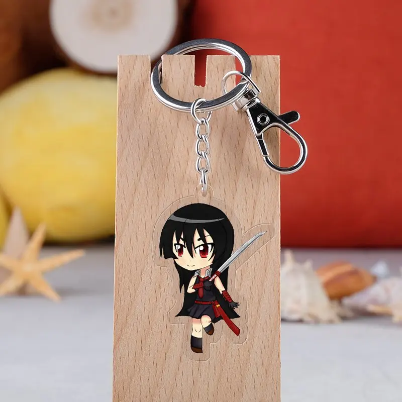 Аниме Akame ga KILL модель куклы акриловый брелок для ключей Mine Tatsumi игрушка в виде