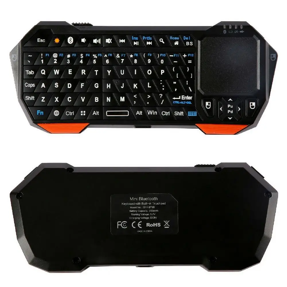 BEESCLOVER портативная Мини Беспроводная Bluetooth клавиатура с подсветкой сенсорная