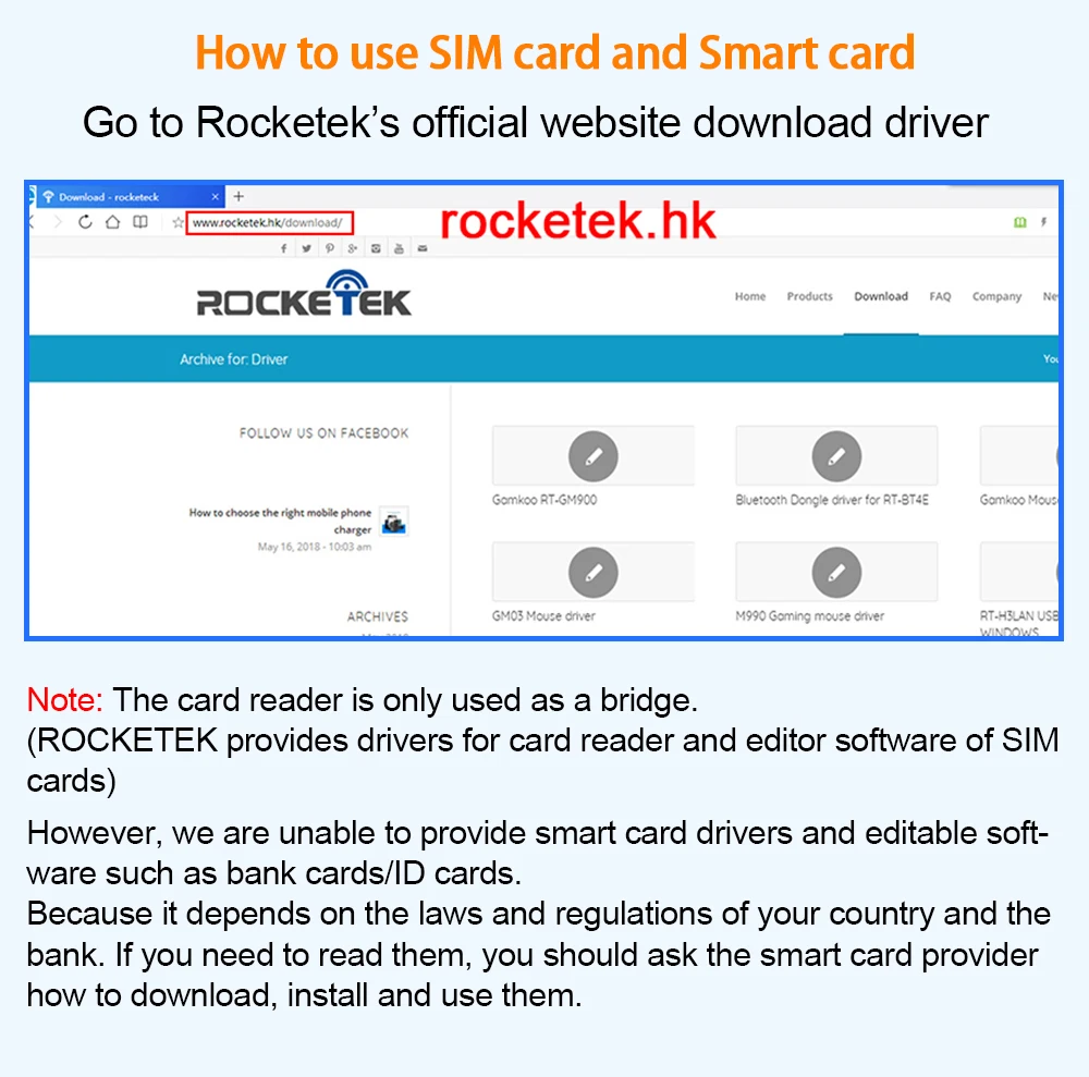 Rocketek USB 3,0 2,0 мульти смарт-кард-ридер SD/TF micro SD память, ID, банковская карта, sim cloner разъем адаптер ПК компьютер