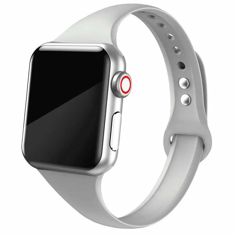 stone 16 Ремешок для apple watch, ремешок для apple watch 5, 4, 3, 2, iWatch, ремешок 42 мм, correa, 38 мм, 44 мм, 40 мм, силиконовый браслет pulseira, ремешок для часов - Цвет ремешка: stone 16