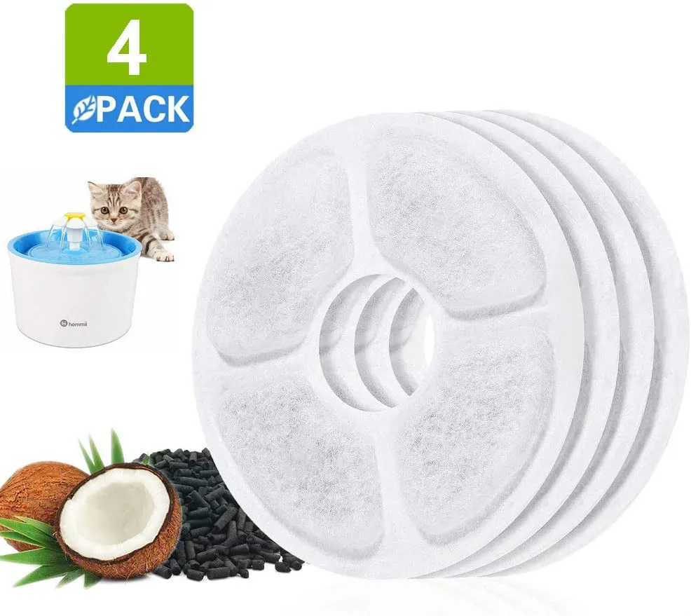 4Pcs фильтр из активированного угля для автоматической кошка собака питьевой