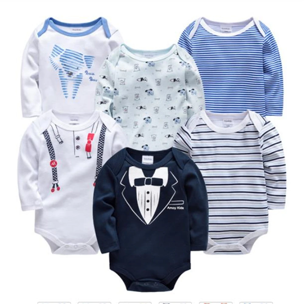 6 шт./лот Одежда для новорожденных Новинка 2020 года весенняя одежда маленьких