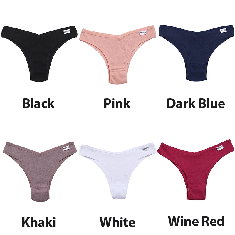 

2PCS/Set Sexy Lingerie Cotton Panties Women Underwear Briefs Female Underpants Pantys Tangas Thong Panties Bikini Solid Color