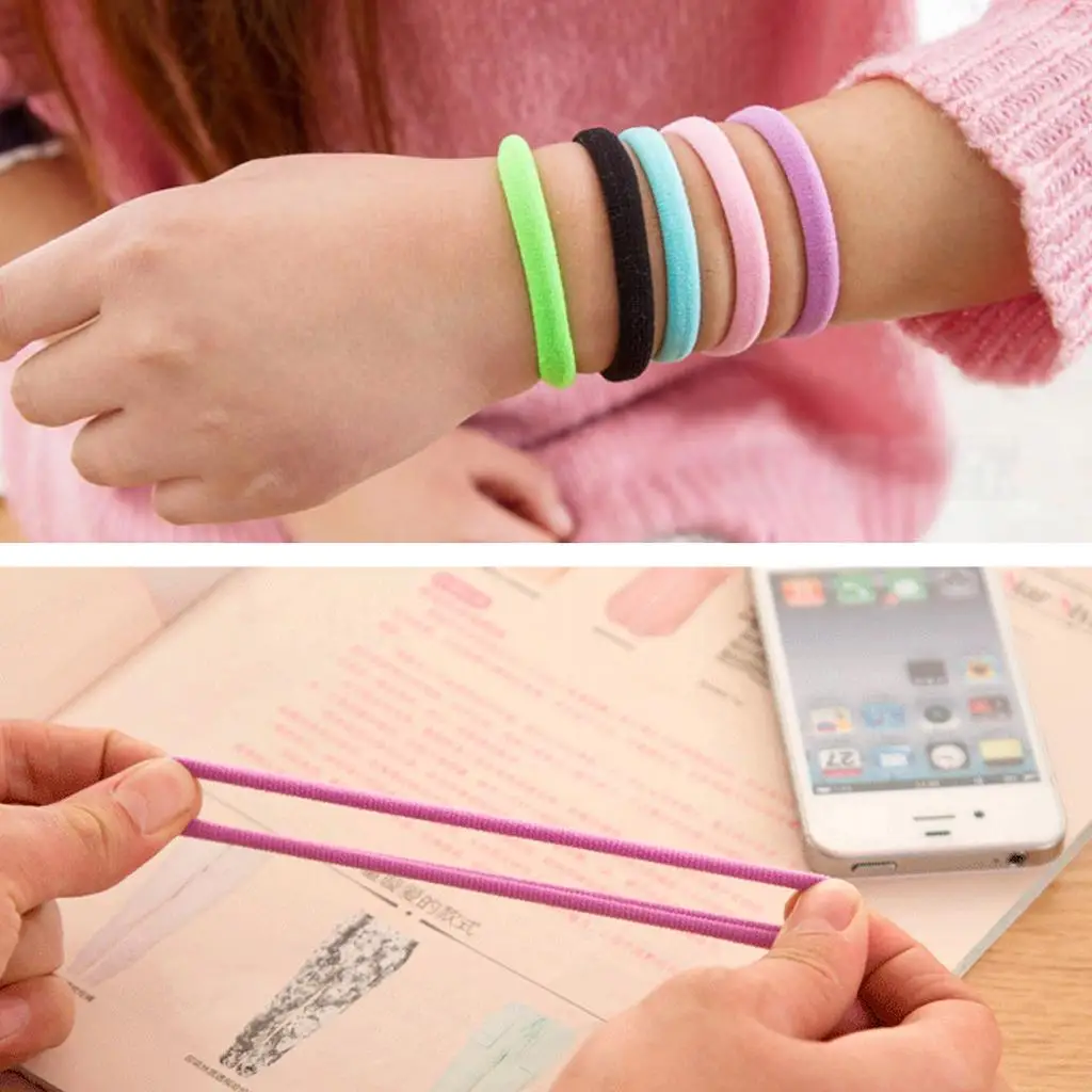 

Colorful solid scrunchie Hair Rope high Elastic Rubber Band hair accessories Korean style small girl hair ring Ponytail Holder