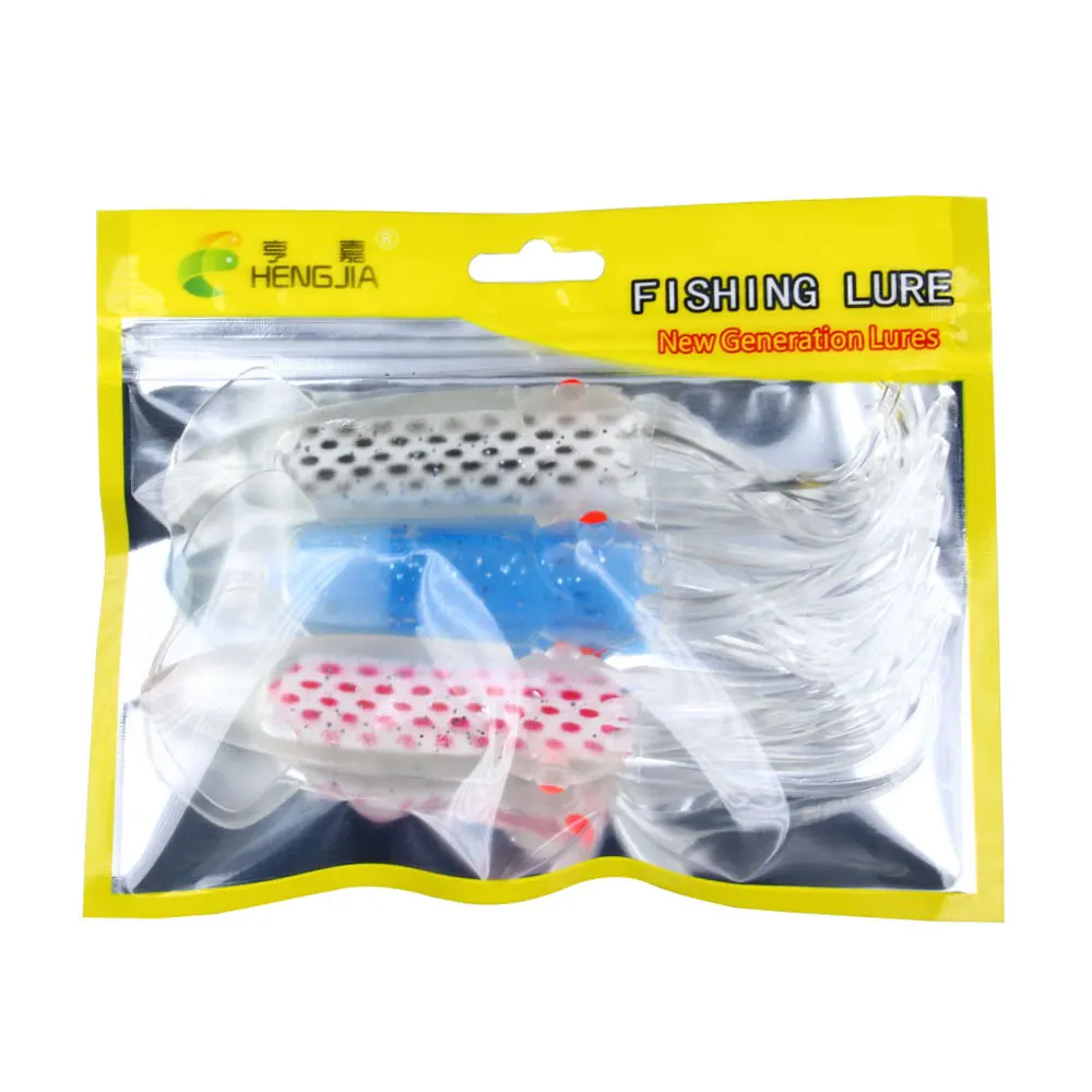 

HENGJIA 3pcs Soft Squid Lures Jigging Fishing Saltwater Fishing Bait Octopus Pike Carp Bass lure 20g 15cm Swimbaits Pesca