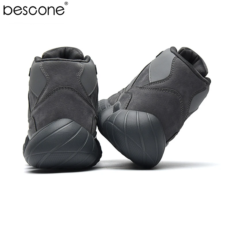 BESCONE мужские большие размеры зимние кроссовки Теплый плюш мех Уличная обувь