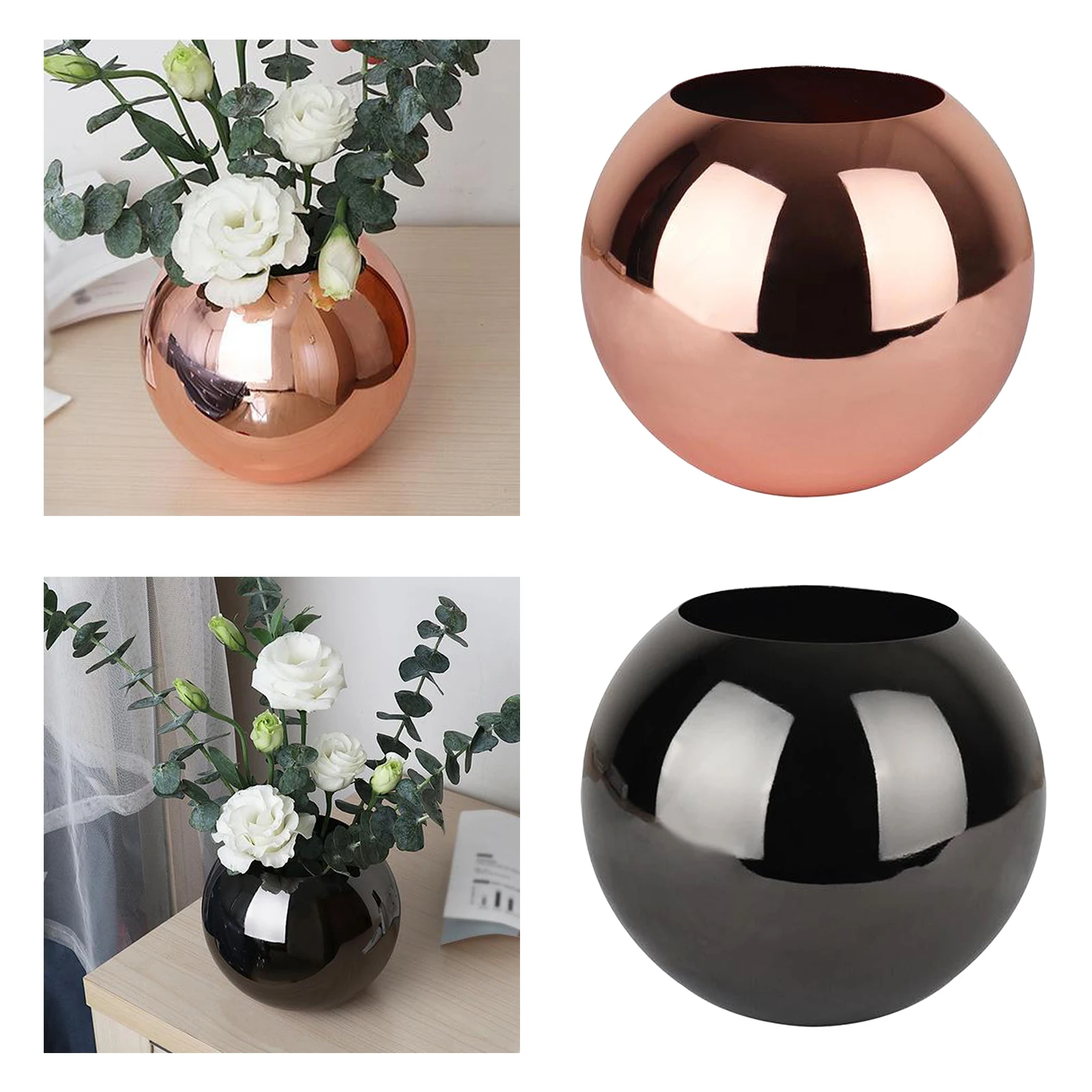 Small Bud Vase Decor Round Flower Vase Hydroponics Container Floral Vases