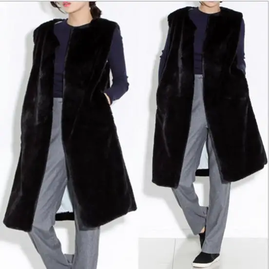 Норковая 2019 зимняя женская куртка из искусственного меха жилет норковые жилетки