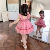 dusty pink real girl princess flower girl dresses birthday pageant robe de demoiselle first communion evening party