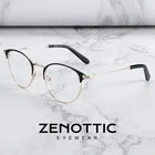 Круглые оправы для очков ZENOTTIC из титанового сплава, очки в деловом стиле, оптические оправы для очков по рецепту при близорукости