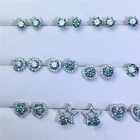 Серьги с мусанитом из натурального зеленого цвета блестящие карат женские серьги с бриллиантами высокой четкости без примесей в лаборатории подарок на день рождения Оригинальные ювелирные изделия