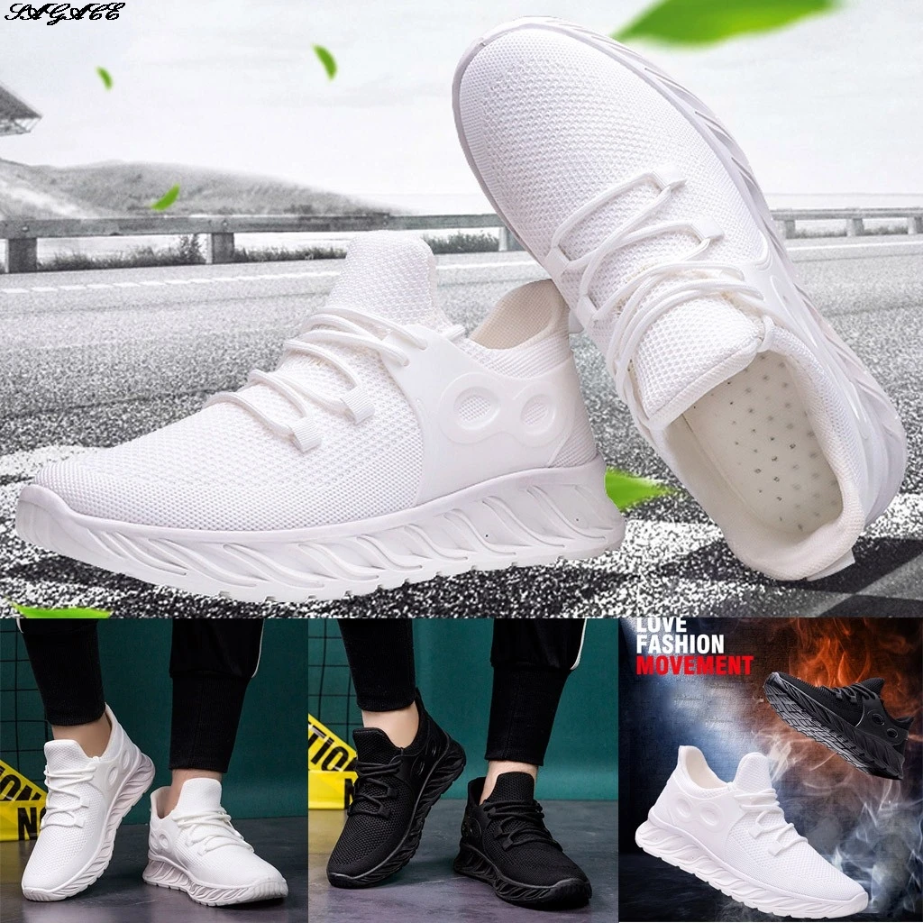

SAGACE Men's Breathable Lightweight Sneakers Low-top Soft Sole Non-slip Wear-resistant Shoes Men's Mesh Lace-up Sneakers