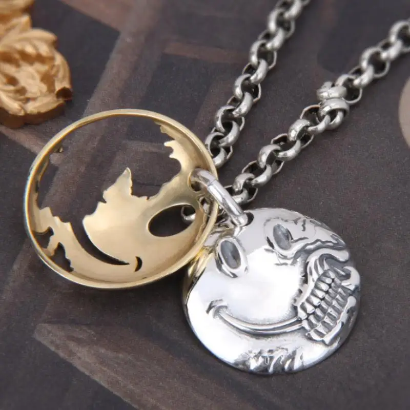 Ожерелье женское двухцветное с подвеской в виде Луны и животных | Украшения