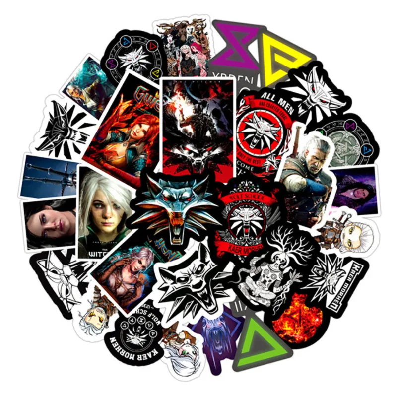 

10/30/50Pcs Fantasy Game 3 Graffiti Waterproof Skateboard Travel Suitcase Phone Laptop Luggage Stickers DIY Kids Girl Toys