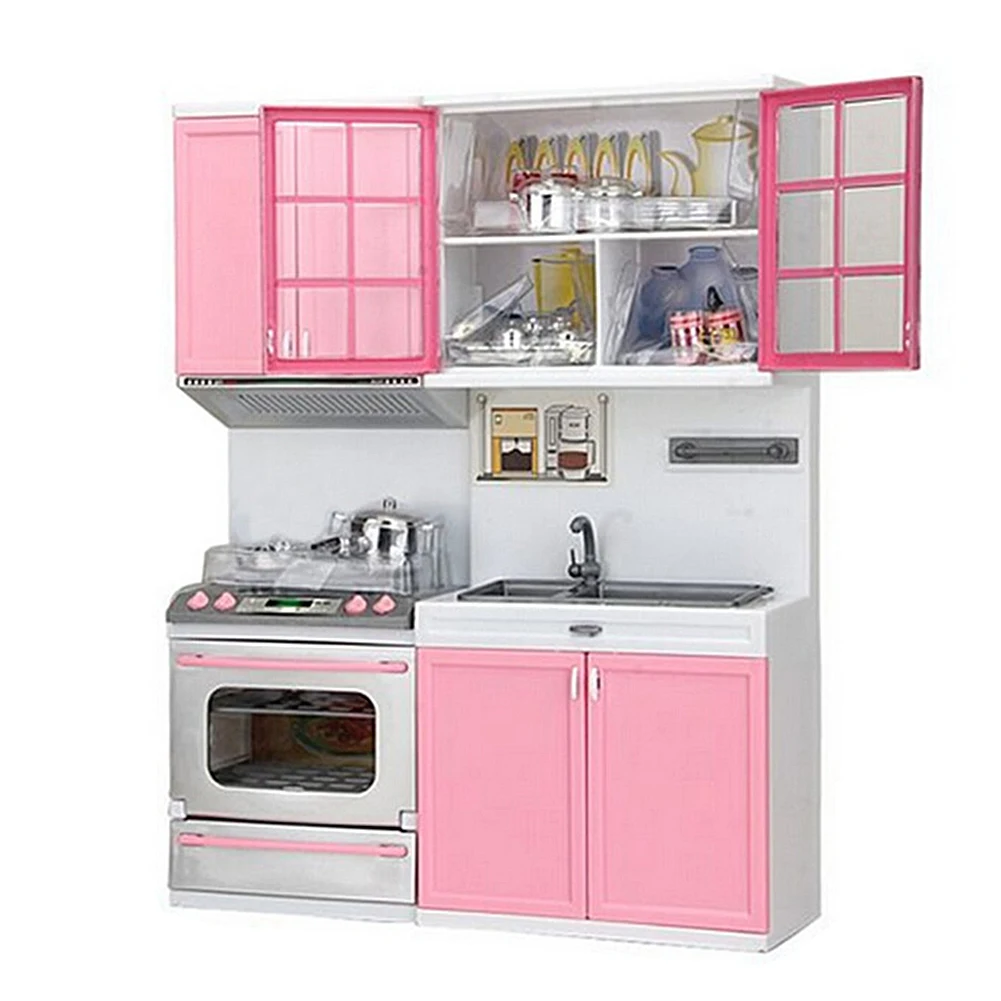 Имитация кухонной игрушки набор плиты кухонная газовая плита детский розовый