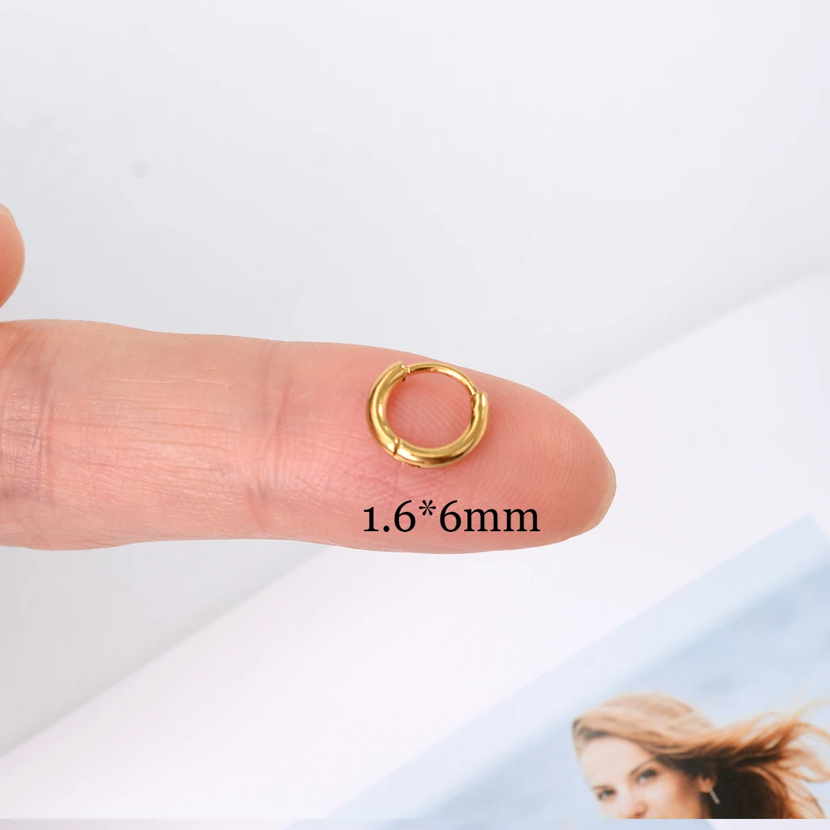 Комплект одежды из 2 предметов: 6 мм хирургические Сталь небольшой мини серьги в