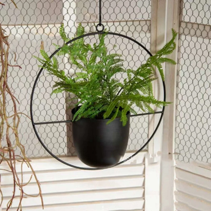 Цветочный горшок железный подвесной цветочный декоративная подвесная корзина