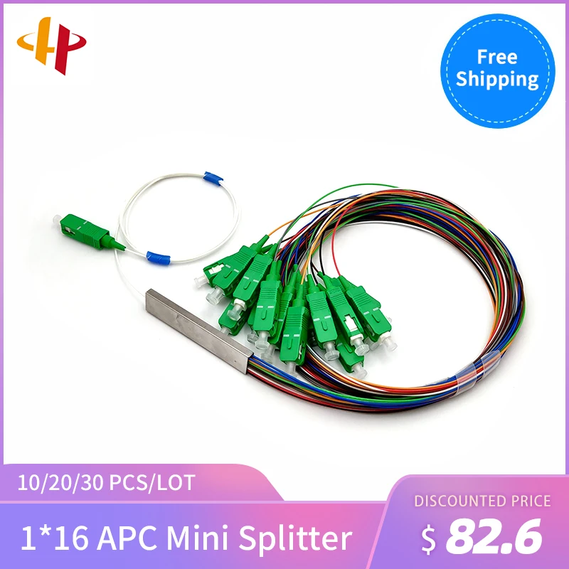 Одномодовый волоконно оптический G657A1 PVC 1 5 м FTTH 0 9 мм Мини PLC сплиттер 1x16 SC APC