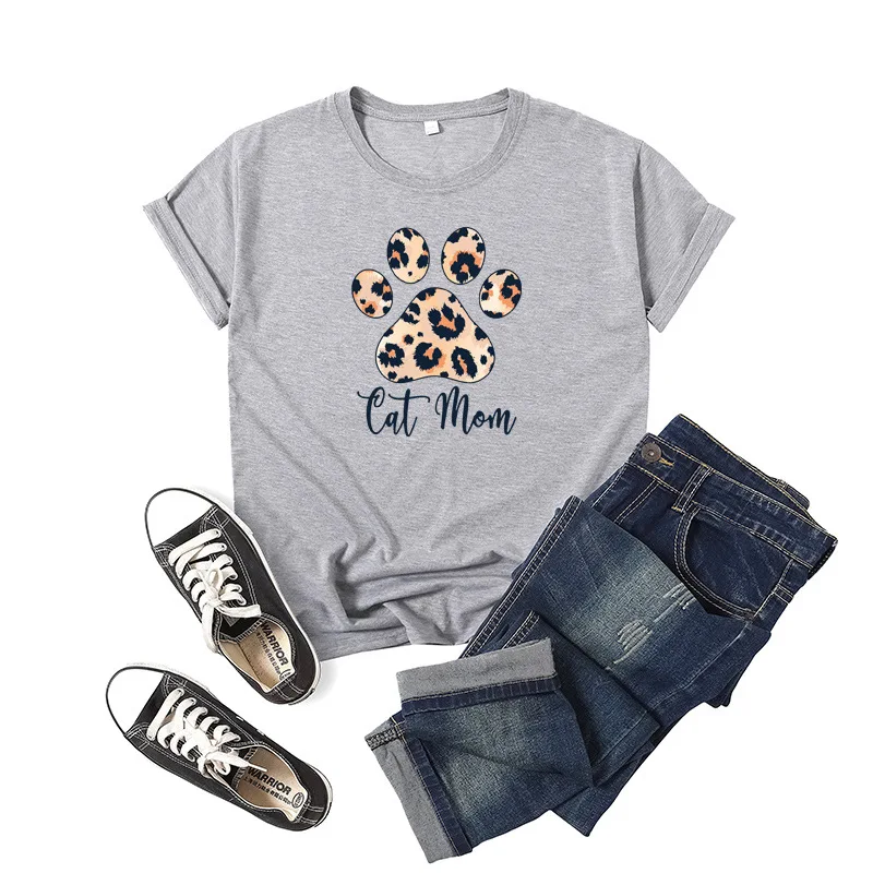

Cute Cat Mama Letter Print Women T Shirt Short Sleeve O Neck Loose Women Tshirt Ladies Tee Shirt Tops Clothes Camisetas Mujer