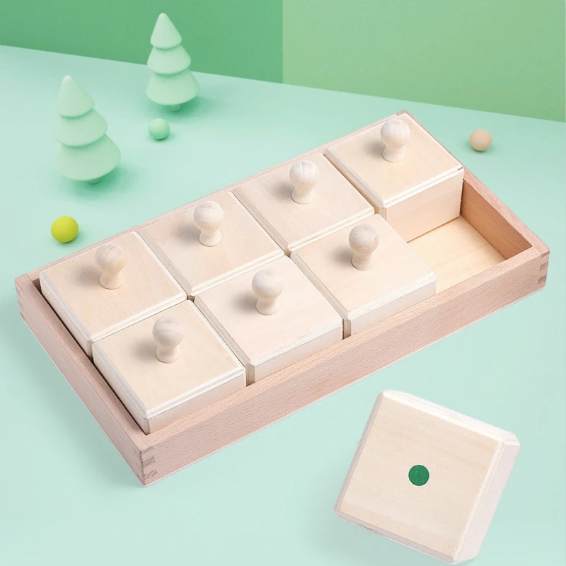 

Wooden Toys Early Education Toys Kindergarten Perception Hearing Training Toys Sound Recognition Wooden Box Focus