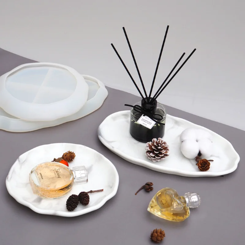 Овальный Силиконовый поднос для косметики сделай сам аксессуары украшений