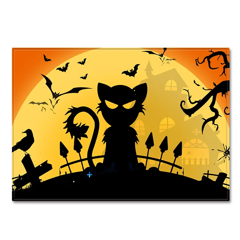 

Декор для вечерние НКИ на Хэллоуин, коврики для гостиной, коврики, ужасная тыква, фонарики, летучие мыши, старый замок, большой ковер, коврики...