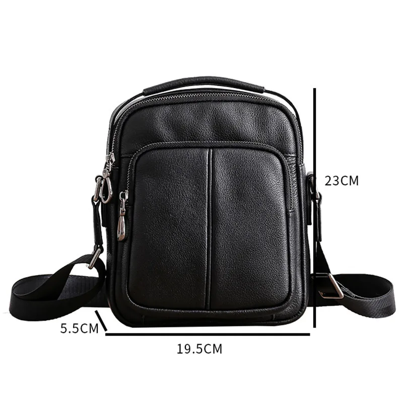 

AETOO Leather shoulder bag, men's casual fashion messenger bag, trend hundred head leather men's oblique cross bag