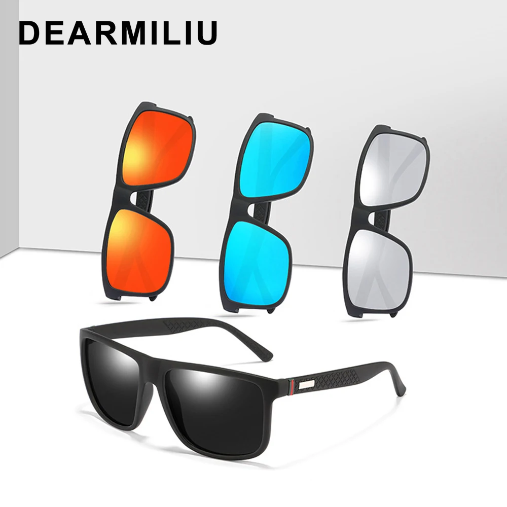Мужские поляризованные солнцезащитные очки DEARMILIU 2020 брендовые дизайнерские для