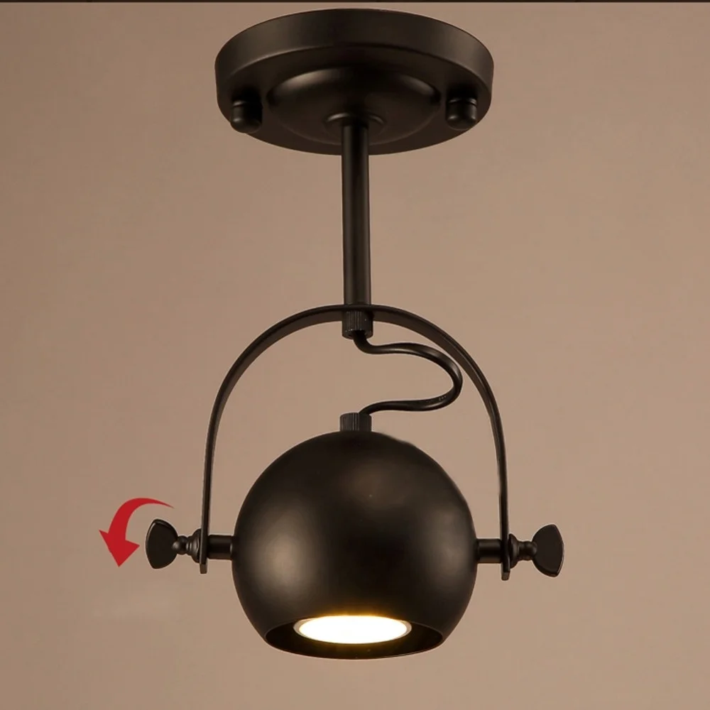 Винтажный потолочный светильник в стиле ретро точечная лампа для дома лофта бара