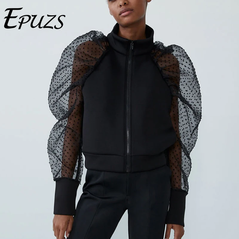 Весенние куртки со стоячим воротником женские модные полупрозрачные пальто с