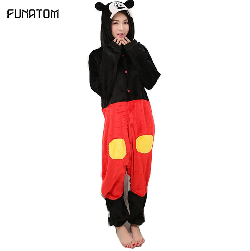 Новые зимние женские и мужские Унисекс Взрослые милые Мультяшные пижамы с