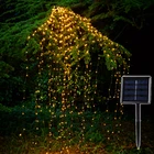 Светодиодная уличная гирлянсветильник на солнечной батарее, 100 светодиодов, 200 светодиодов