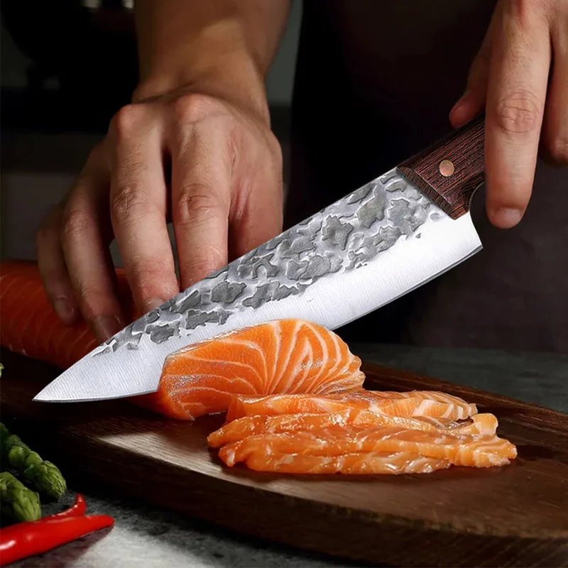 Нож кухонный кованый из нержавеющей стали профессиональный мясной нож