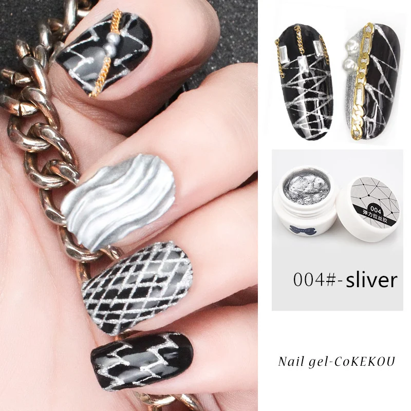 3D скульптура резной клей блеск DIY живопись УФ гель акриловый дизайн ногтей