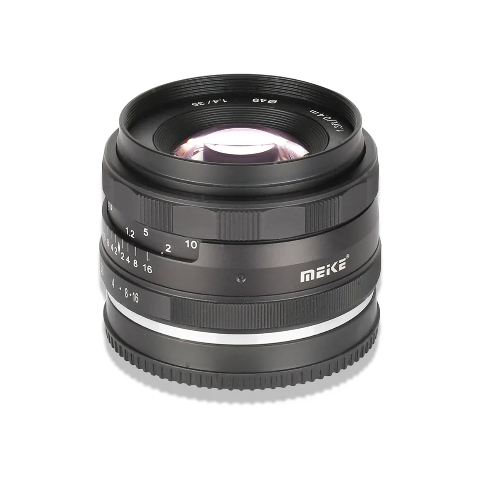 MEIKE MK 35 мм F1.4 фиксированный объектив с большой диафрагмой ручной фокусировки для