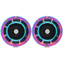 1 Pair Car Horn 12V Super Loud Universal Grille Mount Horns High and Low Tone Electric Super Horn for Car Motorcycle