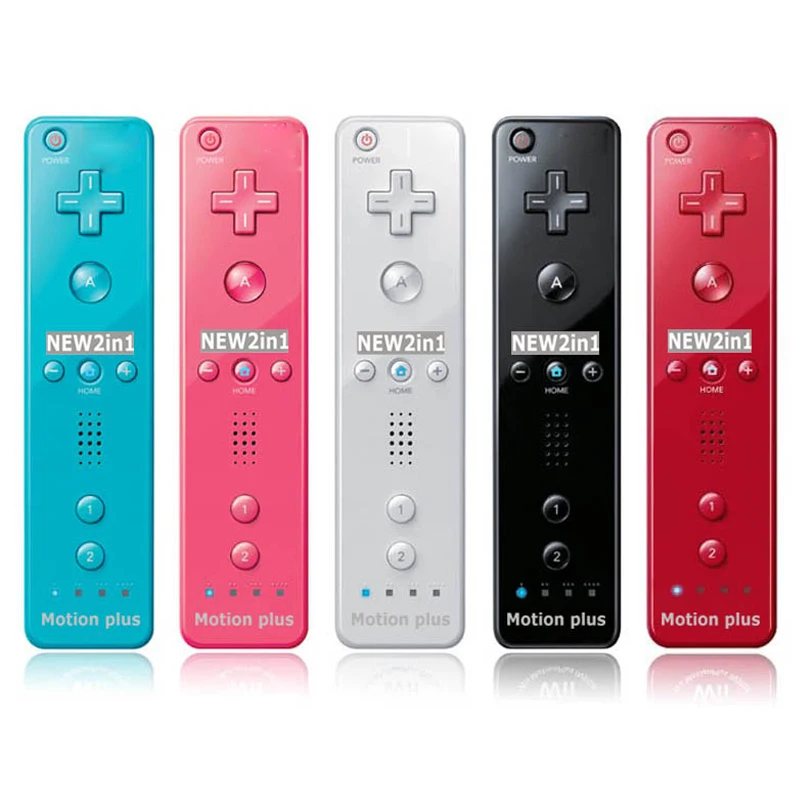 

Для Nintendo Wii дистанционный геймпад Встроенный Motion plus беспроводной пульт дистанционного управления с силиконовым чехлом для игровой консоли ...