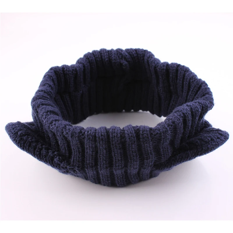 Cute Cat Ears Wool Wide Hair Band Knitted Fashion Headband Accessories Stretch Female Hood 5 Colors On - Милые ушки кота шерстяная широкая головная повязка вязаная модная головная повязка аксессуары растяжимый женский капюшон 5 цветов на.