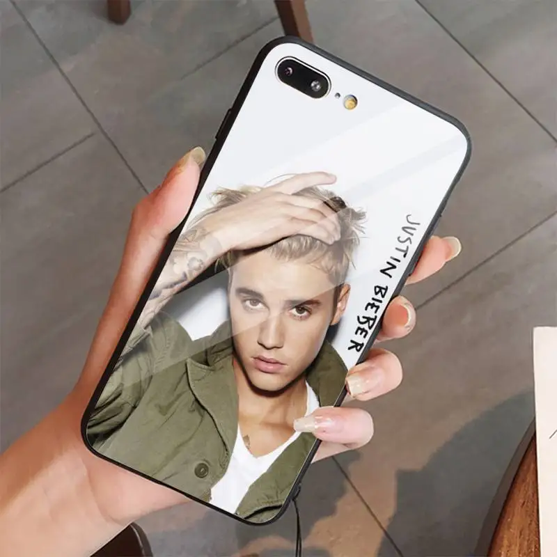 

Fashion Justin Bieber Phone Cases Tempered glass For iphone 5C 6 6S 7 8 plus X XS XR 11 PRO MAX
