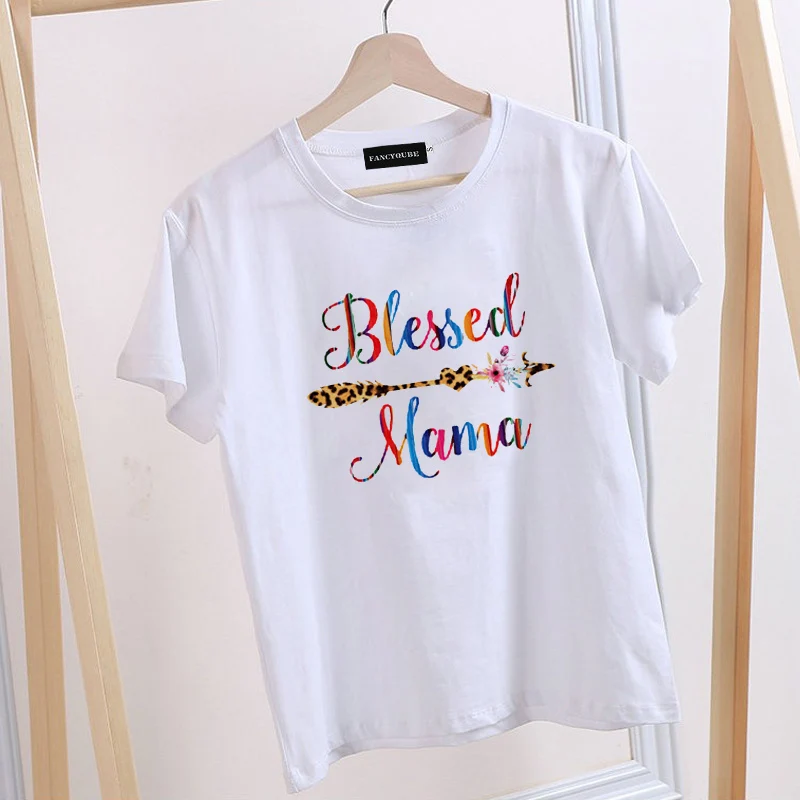 

2020 New Sweet Leopard Arrow Letter Printed Tee Women Fashion Casual O neck T-shirt Women Clothes Summer Ladies Workout T-shirt
