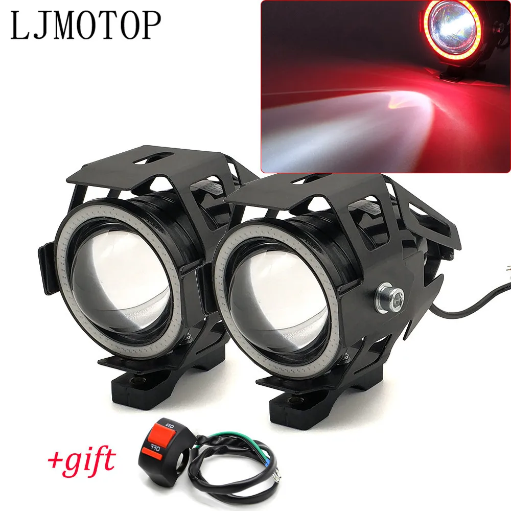 125W Motorcycle Headlight 3000LM Low Beam Flash U7 light LED auxiliary For Ducati MONSTER M620 M750 M900 748 |